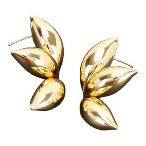 Gold Leaf Earrings (4005)